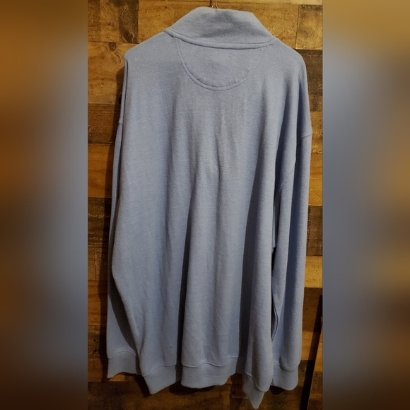 U.S. Polo Assn Light Blue Quarter Zip Textured Sweater 2XLT Big And Tall NWT - Picture 3 of 12